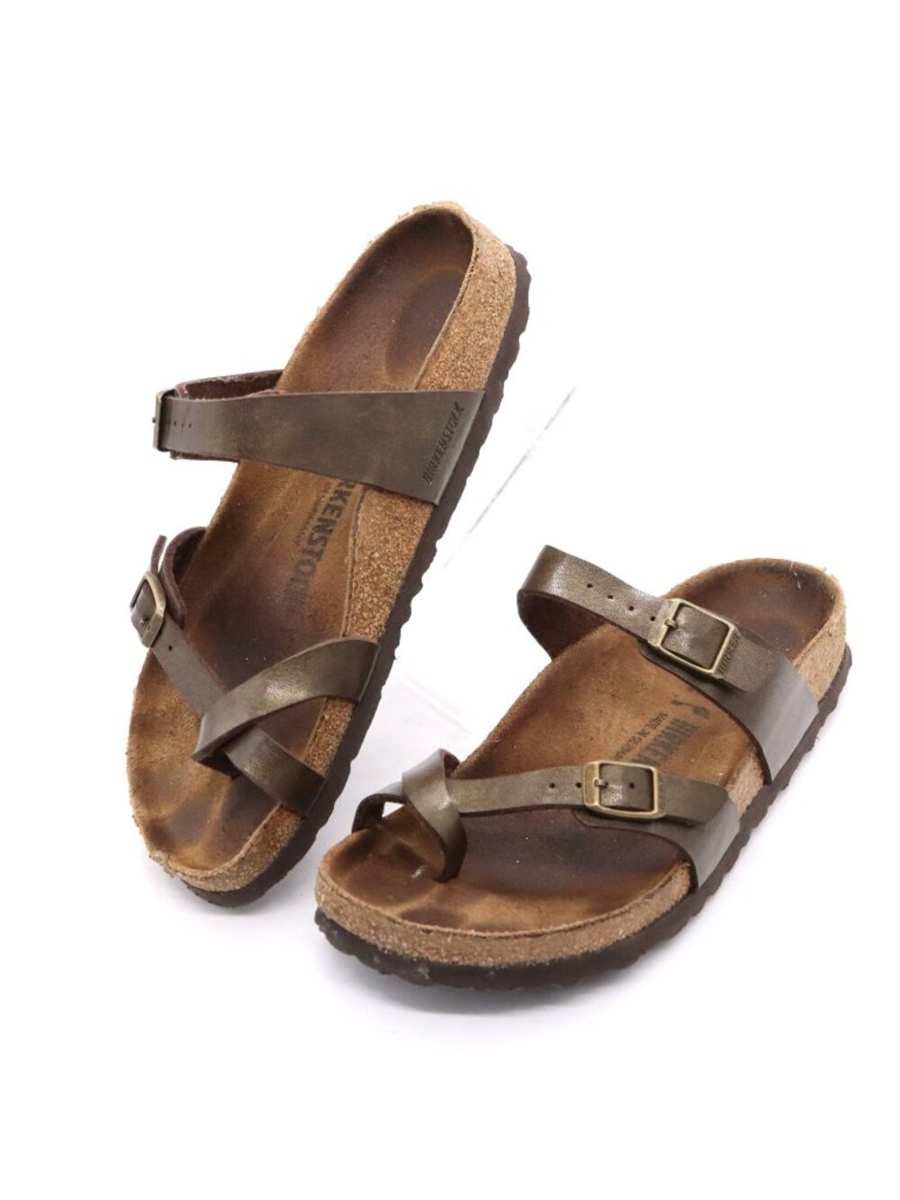 Birkenstock Mayari Birko-Flor Women’s Size EU38 US 7 Brown Toe Strap Sandals